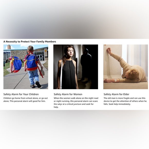 New Personal Self-Defense Keychain Alarm with Flash Light! White - Picture 7 of 12